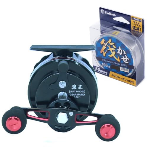 お買得品 筏リール 黒王 左ハンドルセット