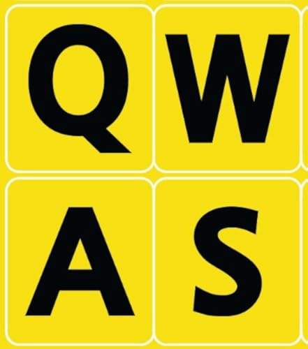 Letras grandes en inglés US para teclado, amarillas miniatura 1