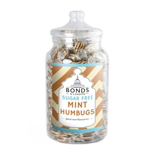 Bonds of London Sugar Free Mint Humbugs Jar 2 kg (Pack of 1)