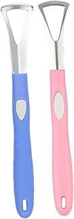 NIYANGLE Limpador Oral Raspador De Língua Kit De Limpeza De Língua Escova De Limpeza De Língua Raspador De Língua Raspador De Língua Raspador De Língua De Metal Limpador De Língua Aço