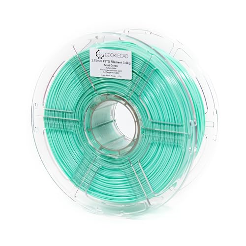 Cookiecad Filamento PETG Verde Menta para Impresora 3D - 1.75 mm, 2.2 lbs - Fernando Cortés Cookiecad Filamento PETG Verde Menta para Impresora 3D - 1.75 mm, 2.2 lbs - Fernando Cortés