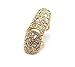 New Hot Punk Rock Full Finger Rhinestone Scroll Armor Joint Knuckle Ring (WP-G95)