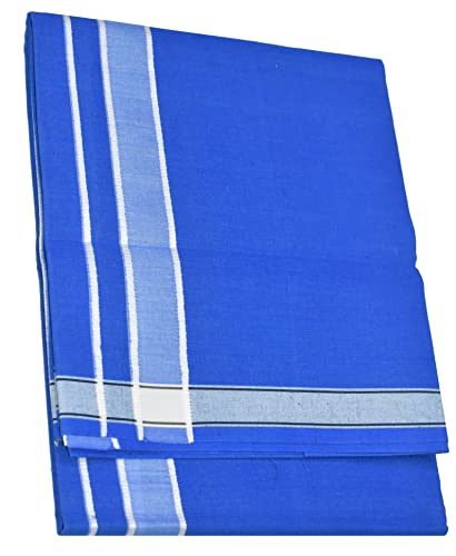 Image of TUNI MANI Men's Cotton Dhoti /Kerala Style Dhoti, 2.0meter (Pack of 2)