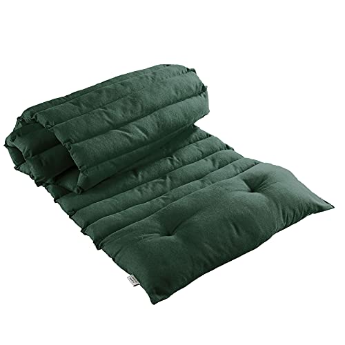 Dynamic24 Premium Liegenauflage 180x60cm Auflage für Liegen Gartenliegen Sonnenliegen Holzliegen Kissen Matratze Deckchair Polyrattan Palettenkissen Palettenauflage Auflage dick bequem (Khaki)