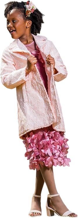 Coat with Embroidery for Girls | Stylish Winter Coat with Detailed Stitching | For Ages 3-10