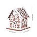 Gingerbread House Christmas Decorations - 1PC Clay Dough Cookie and White Color House with Led Light Ornaments for Tabletop Holiday Party Home Decoration