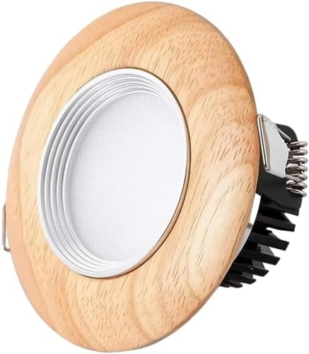 Lámpara de techo LED empotrada de madera para sala de estar, panel de luz japonés de metal y aluminio integrado, lámpara de pasillo, iluminación de pared de fondo, foco de techo de lujo