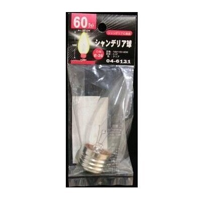 シャンデリア球E26 60Wクリア LB-C7660-C 04-6131 【まとめ買い5セット】