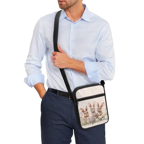 Small Messenger Shoulder Bag Mini Crossbody Bag for Women Men Light Zipper Pocket Travel Bag with Adjustable Strap3