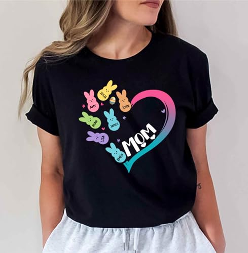 DILYPOD Custom Grandma Peeps Sweatshirt, Personalized Mom Peeps Sweatshirt, Nana Peeps Shirt, Easter's Day Mom Gifts3