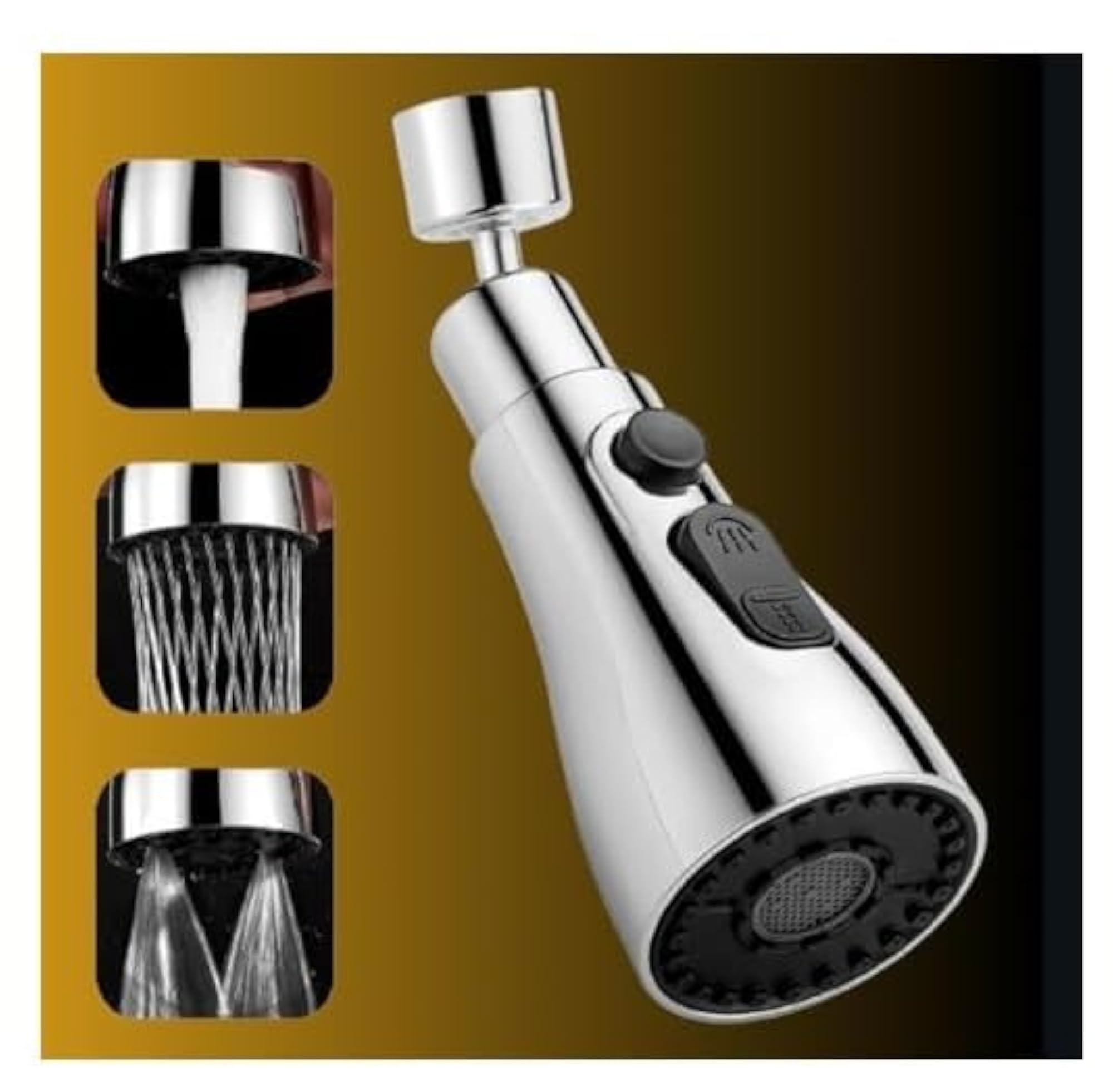 Universal Tap Extender for Kitchen Sink, 3 Function Sprayer