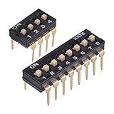sourcing map 1 Set DIP Schalter 4 8 Stellungen 2.54mm für Schaltung Leiterplatten PCB