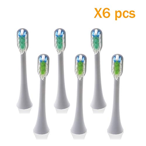 FangFang Diente 6PCS eléctrico Cabeza del Cepillo en Forma for SOOCAS X3 X1 X5 en Forma for Xiaomi SOOCARE X1 X3 de Sonic Repuesto Jefes Cepillo de Limpieza Profunda