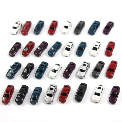 Zoegneer 50 peças 1:220 miniatura carro conjunto modelo de carro modelo de cor de carro para construção comboio design para entusiasta modelo