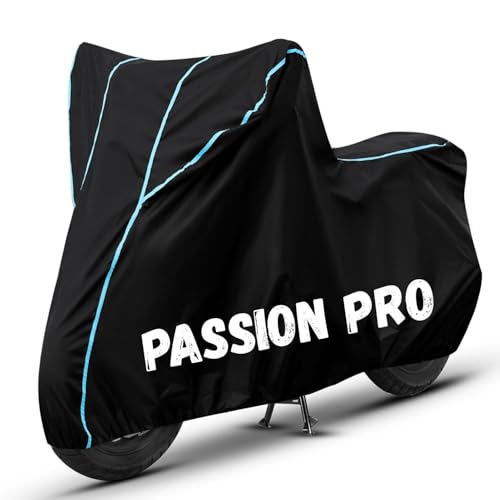 Image of Bike Cover for Passion Pro (Old) 100% Waterproof, Dustproof & Scratch Resistant| Fully Bottom Elastic UV Resistant Heavy Duty Body Cover | All Weather Outdoor Use