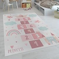 Paco Home Kids Rug, Play Mat Playroom Rug, Animals Roads Cars Maps Treasure Hunt Pirates