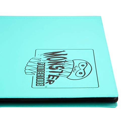 Monster Binder - 9 Pocket Matte Teal Album - Holds 360 Yugioh, Magic, And Pokemon Cards #TOP3