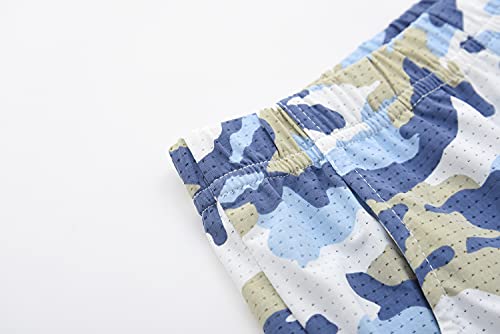 ACESTAR Boys Camouflage Athletic Shorts - Quick Dry Active Youth Printed Camo Core Mesh Sport Shorts with Pockets3