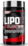 Nutrex Research Lipo-6 Black Ultra Concentrate | Thermogenic Energizing Fat Burner Supplement, Increase Weight Loss, Energy & Intense Focus | 60Count