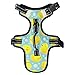 Seamless Pattern with Yellow Rubber Ducks Bubbles No Pull Vest Harness, Padded Reflective Adjustable Harnesses for Small to Large Dogs Cats with Leash Clips Easy Control Handle M