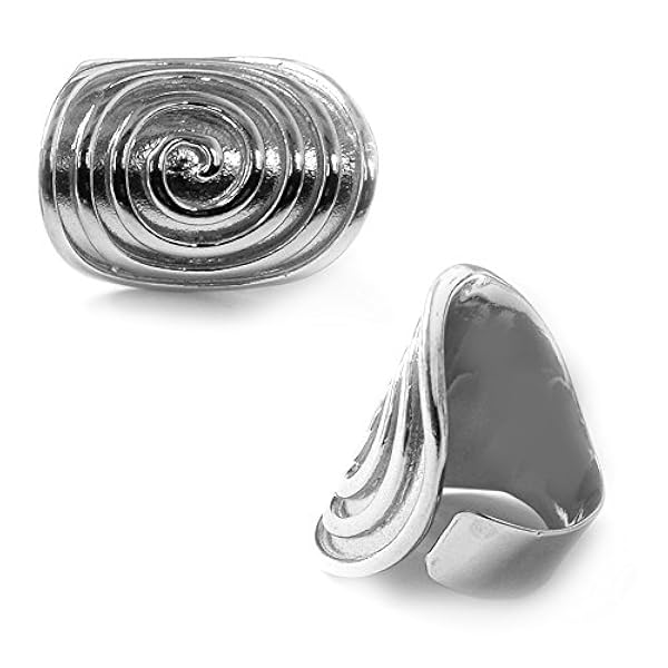 Griekse Spira Eternity Patroon Ring In Rhodium verguld Sterling Zilver