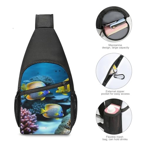 Mochila tipo sling para senderismo y uso casual unisex miniatura 5