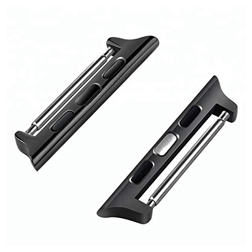 Apple Watch バンド アダプター アップルウォッチ用 交換金具 ピンタイプ 専用工具付き Seraies 5/4/3/2/1 (42mm & 44mm Black) 078