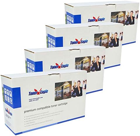 Toner Eagle Re-Manufactured 4-Color Toner Cartridge Compatible with Ricoh Aficio SP C240 C240DN C240SF 406046, 406047, 406044, 406048.