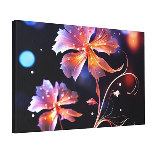 Toile décorative fleurs OUSIKA pour habiller un mur vide