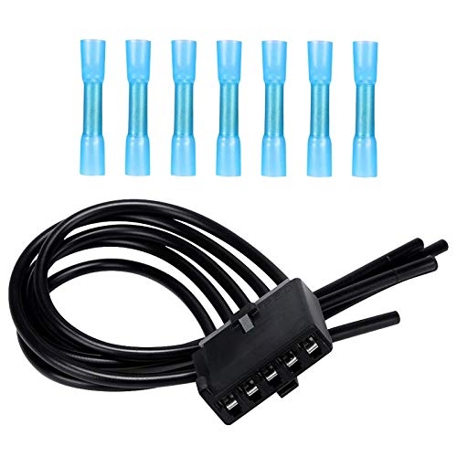 Blower Motor Resistor Wire Harness Connector Fits for Ford Fusion Pontiac G6 1996-2012, AC Fan Pigtail Assembly WPT1285 S1619 645-512 12167129 1P1644 PT795 1012 EC1116 PT1117 PT117 57-5425 1802-493012