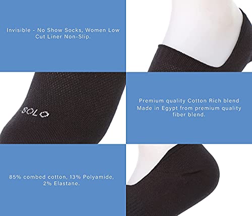 Image of No Show Socks for Women & Men | Cotton Reach Liner Seamless Socks