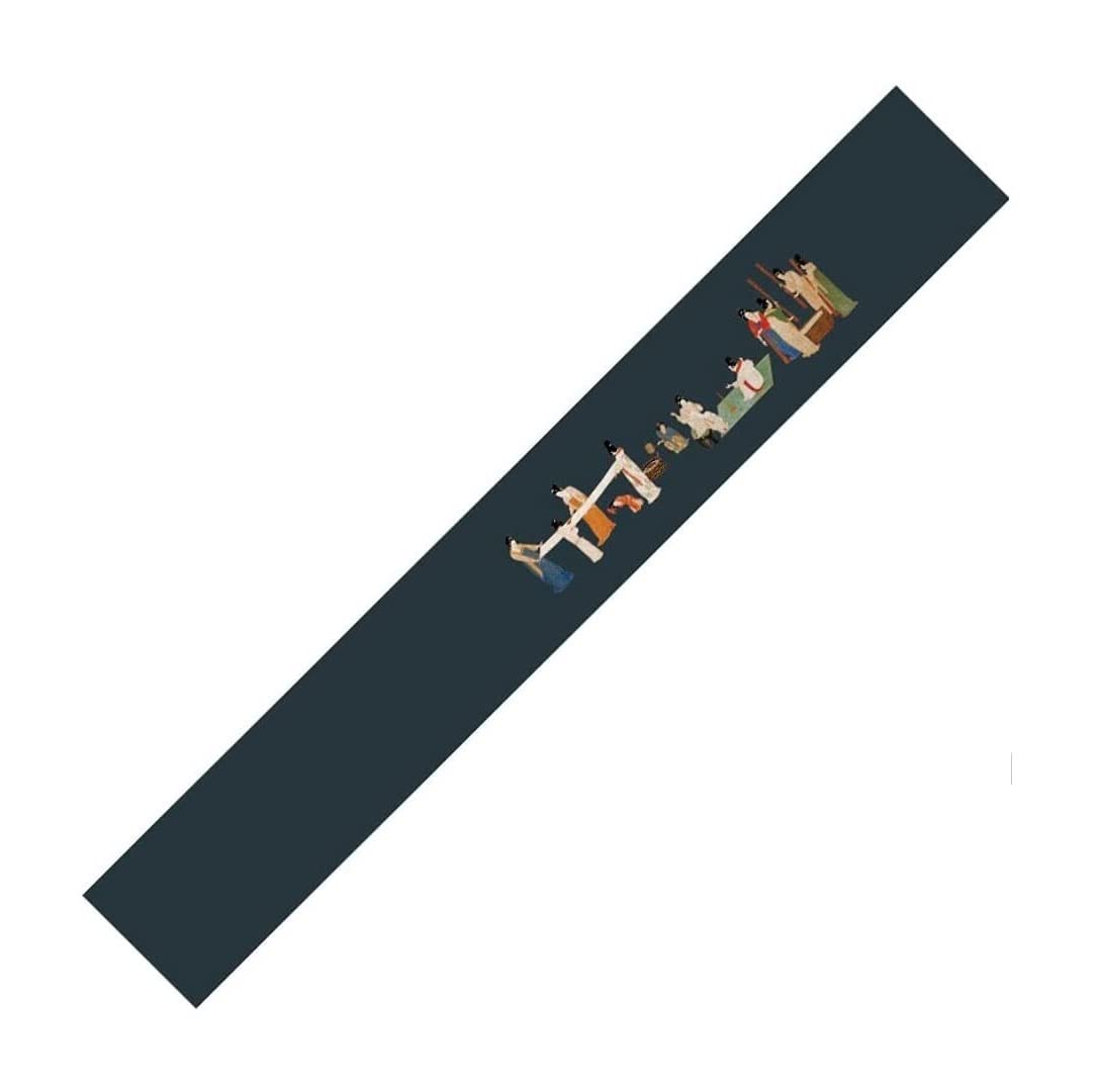 Centro Mesa Camino De Mesa Algodón Y Lino Único Estilo Chino Ángulo Plano Bandera Té Lateral Cama Retro Moderna Decoración Camino(Blue,85 Inches)