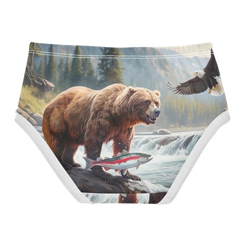 Brown Bear River Mountain Toddler Girls Underwear 2t Cotton Panties for Girl Colorful Briefs Girls Undies2
