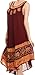 Sakkas A900 Batik Flower Caftan Tank Dress/Cover Up - Chocolarte Gold - One Size