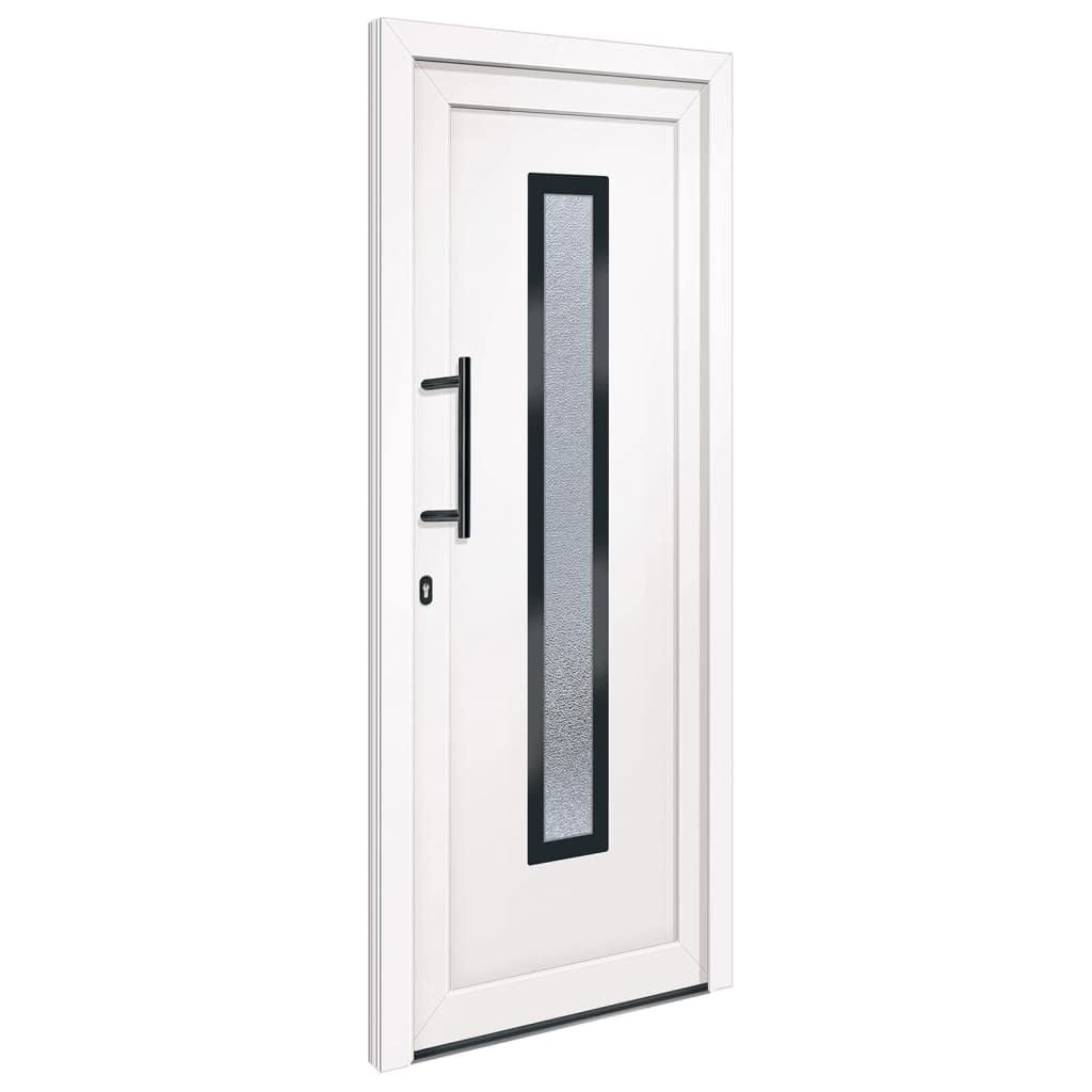 Porte d entrée Blanc 88x200 cm PVC
