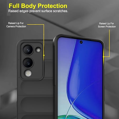 Image of amazon basics Back Case Cover for iQOO Z10 Lite 5G | Compatible for iQOO Z10 Lite 5G Back Cover | Liquid Silicon Magic Case with Camera Protection | Black