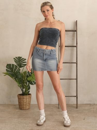 Image of MixMatchy Women's 3 Pack Tube Top Built-in Bra Strapless Ruched Bandeau
