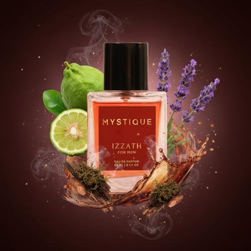 Image of IZZATH Mystique Eau De Parfum (EDP) 50ml | Men's Fragrance with Bergamot, Lavender, Liquor & Moss Notes | Long-Lasting Luxury Perfume