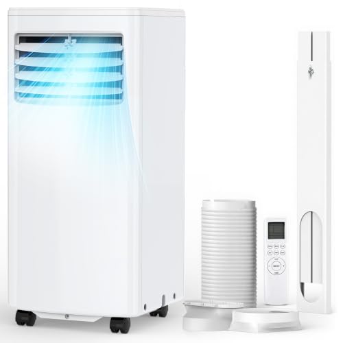 Image of Electactic 8000 BTU Portable Air Conditioner, 4-in-1 AC Unit with Dehumidifier Fan LED Display, Remote Control, Quiet, Sleep Mode, 360 Casters, Window Kit for Room Office Apartment