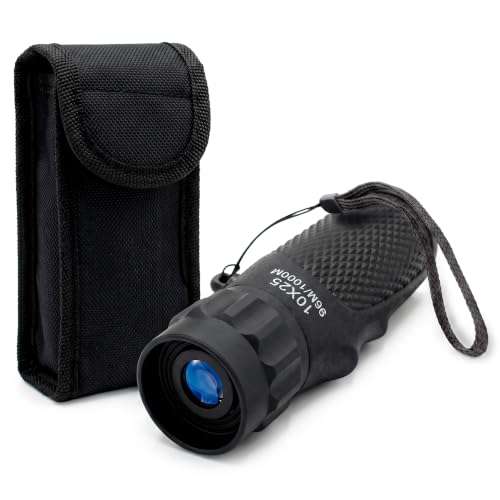 Technaxx 10x25 Monokular TX-176 Kompaktes Hochleistungs-Fernglas für Wandern Reisen Jagd & Vogelbeobachtung Leicht faltbar & ideal für Outdoor-Abenteuer (schwarz)