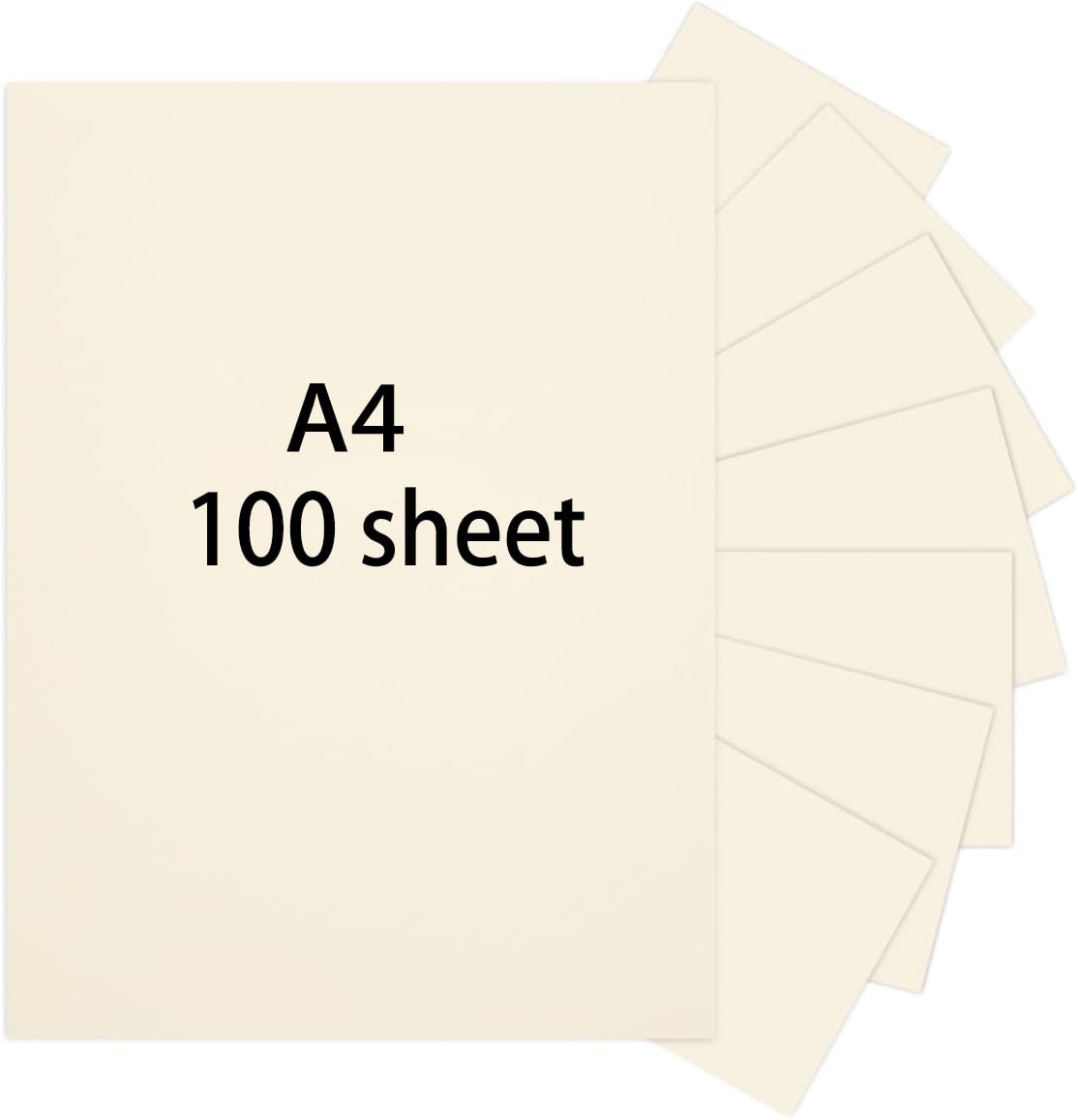 A4 250gsm Cream Card Paper Printer - Ivory Card - Coloured Craft Card - Suitable for Printing, Copying, Arts Crafts (100)
