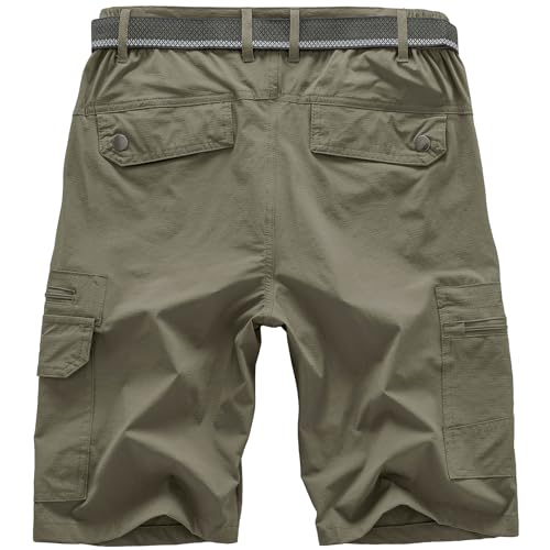 Image of Jessie Kidden Mens Cargo Shorts Expandable Waist Quick Dry Hiking Shorts