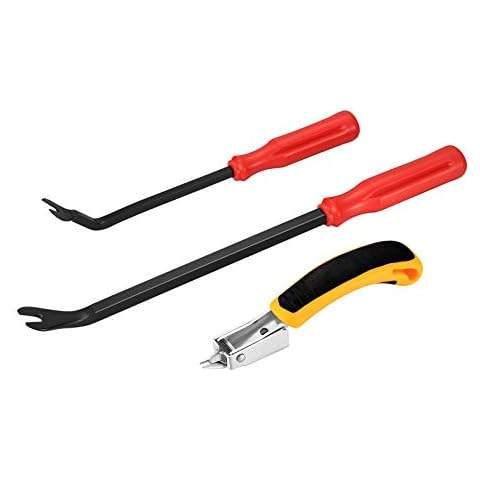 Upholstery Staple Remover and Tack Lifter Tool Set, Heavy Duty Tack Remover, Nail Puller Remover Tool - 3 Pcs Cover