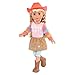Glitter Girls GG51081Z Battat - Floe de muñeca Poseable de 14 Pulgadas con Traje de equitación - Sombrero y Botas de Vaquero - Juguetes, Ropa y Accesorios para niños a Partir de 3 años
