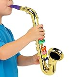 Saxophone pour Enfant, Jouet Saxophone Miniature Portable Instrument De Musique Enfant Jouet Musical Éducatif pour Anniversaire Fête École Représentation Scène Jeu De Rôle