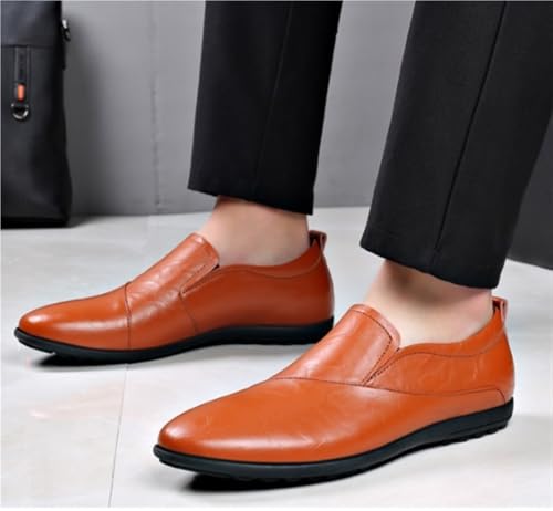Simple Lightweight Leather Lightweight Comfortable Flat Heel Party Shoes Wedding Loafers for Mens Shoes3