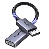 [ Ampia Compatibilità e Plug & Play ] Nessun driver richiesto, installazione immediata. Compatibile con laptop e desktop (HP, Dell, Lenovo ThinkPad), schede grafiche (AMD, NVIDIA) e dispositivi con porta DisplayPort. Funziona con TV, monitor, proiettori e altri dispositivi HDMI.