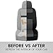 BDK PolyPro Car Seat Covers Full Set in Charcoal on Black with Steering Wheel Cover & Seat Belt Pads – Front and Rear Split Bench Car Seat Cover, Easy to Install, Interior Covers for Auto Truck SUV