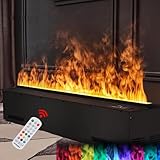 Chimenea de vapor de agua 3D con colores ajustables, control táctil y control remoto para un ambiente cálido