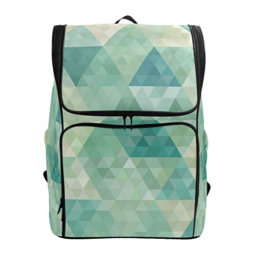 Zaino da viaggio con motivo geometrico astratto per computer portatile ideale per escursioni campeggio università scuola